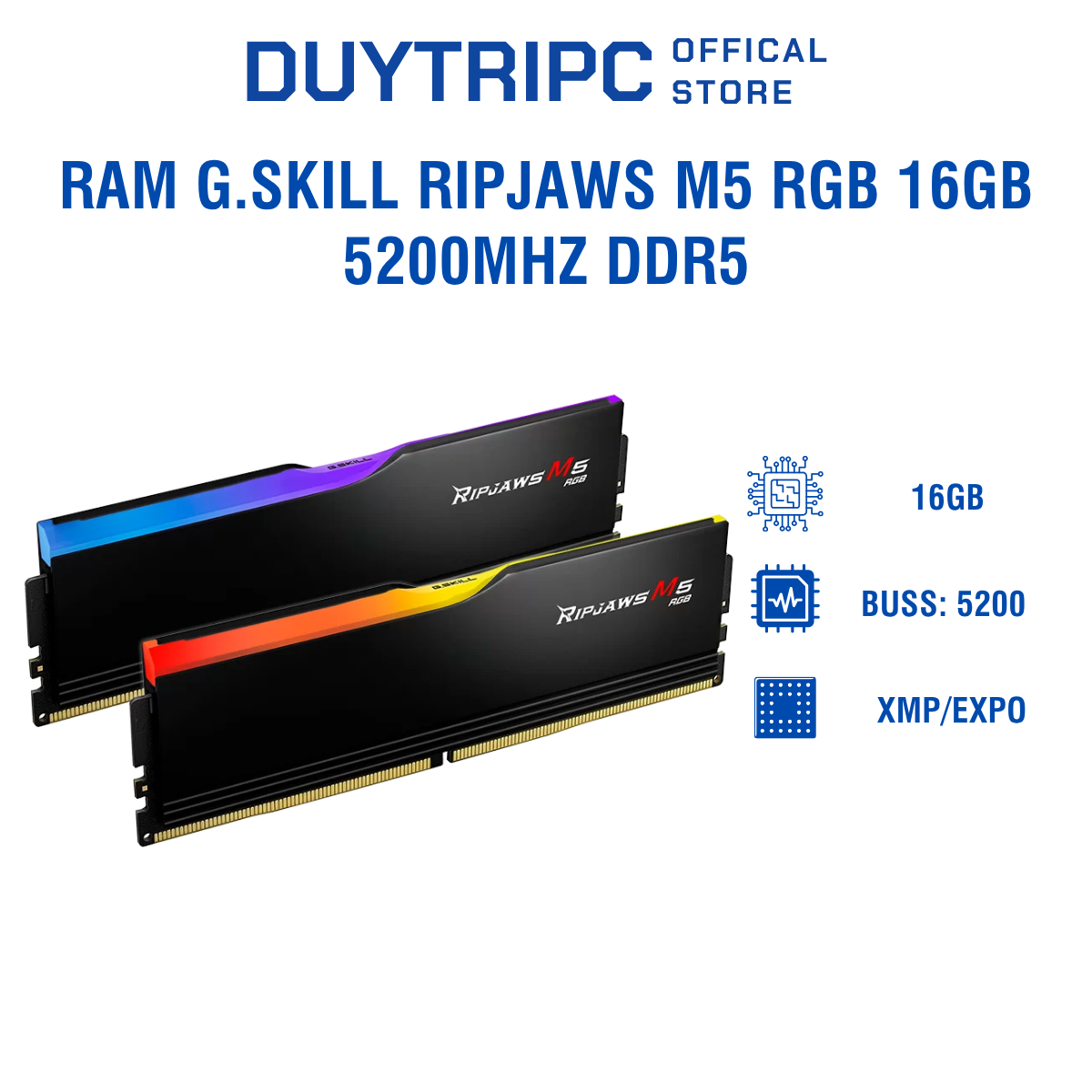 Ram G.Skill Ripjaws M5 RGB 16GB 5200MHz DDR5